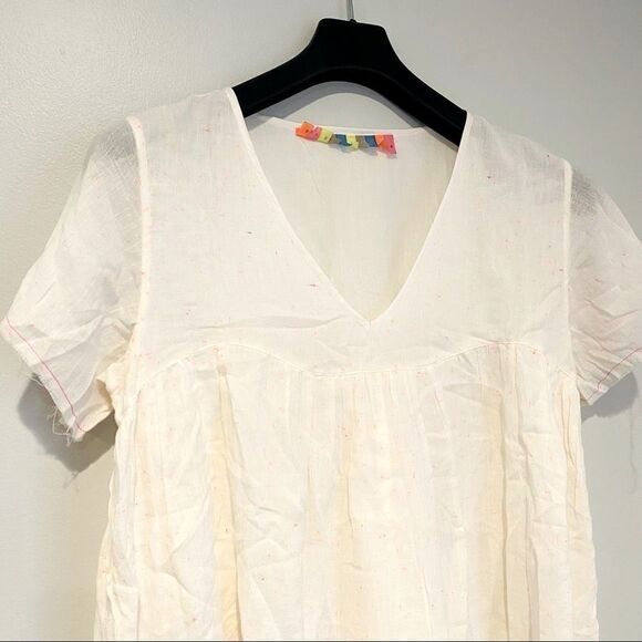 Surf Bazaar Neon Speckled Swim Cover Up Top M/L - Picture 2 of 6